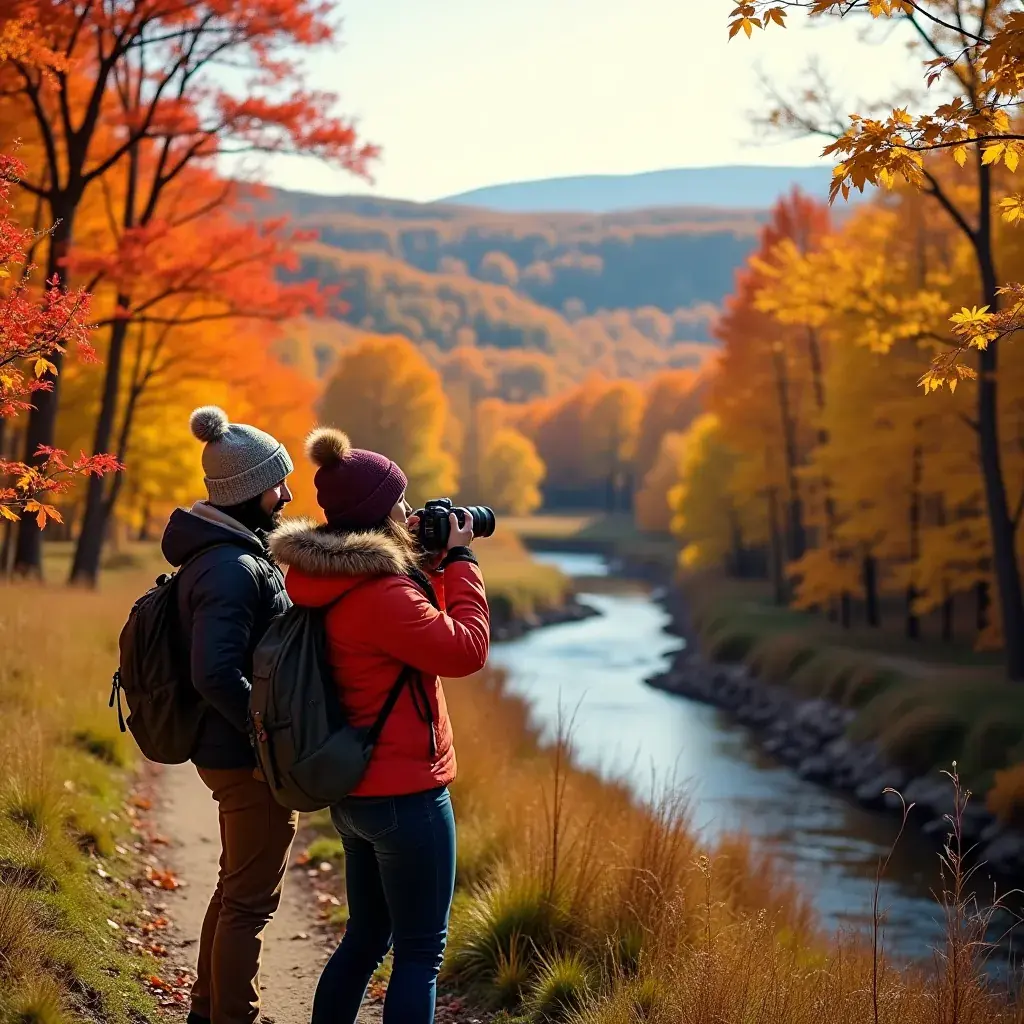 Летний фестиваль на набережной с яркими палатками и музыкантами.