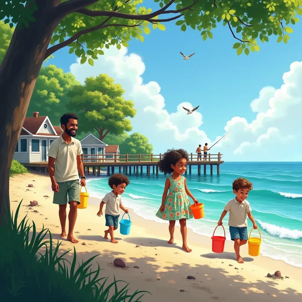 Панорама озера Мичиган с живописным закатом на фоне города Чикаго.